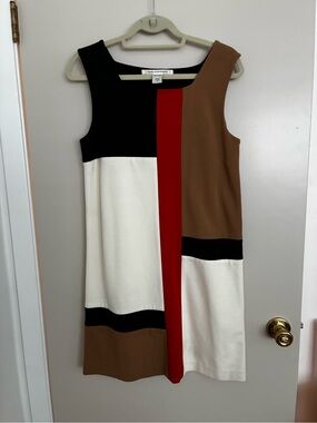 Vintage Diane Von Furstenberg “Mondrian” Art design Colorblock Dress